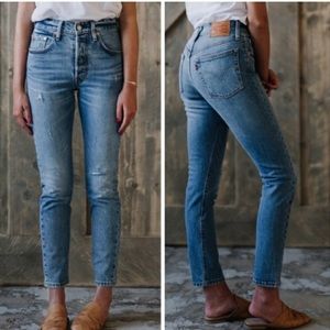 Levi’s 501 stretch skinny in post modern blues